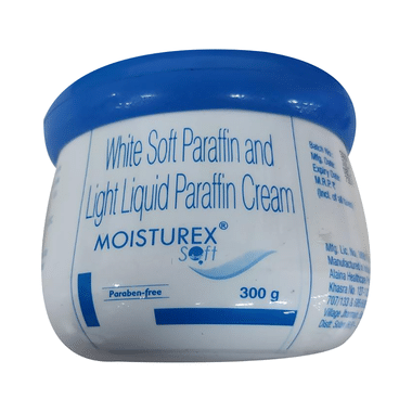 Moisturex White Soft Paraffin & Light Liquid Paraffin Cream | Paraben Free | Derma Care | Face Care Product For Extreme Dryness