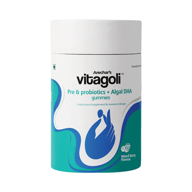 Vitagoli Pre & Probiotics + Algal DHA Gummies (30 Each) Mixed Berry