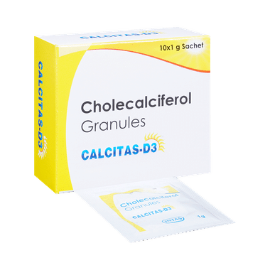 Calcitas-D3 Granules 1gm For Bone, Joint and Muscle Care