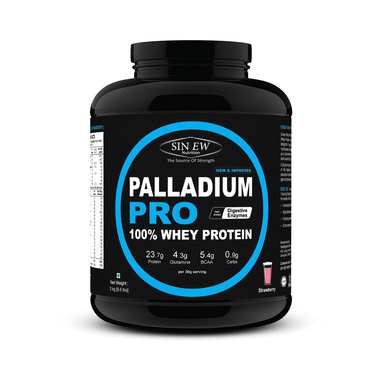 Sinew Nutrition Palladium Pro 100% Whey Protein With Digestive Enzymes Strawberry