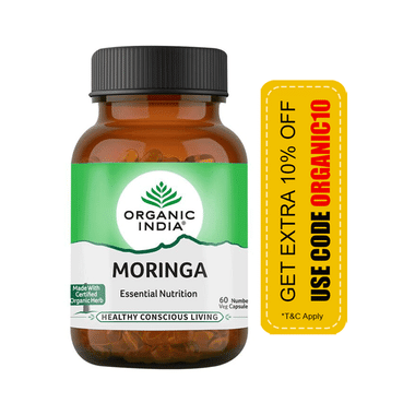 Organic India Moringa Capsule | Supports Energy Levels, Stamina & Vitality