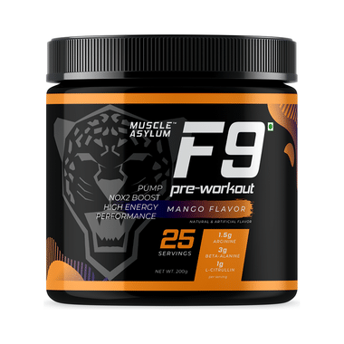 Muscle Asylum F9 Pre-Workout Mango