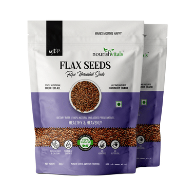 NourishVitals Raw Unroasted Flax Seed (200gm Each)