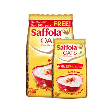 Saffola Oats with Saffola Oats 300gm Free