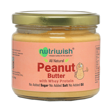 Nutriwish All Natural Peanut Butter With Whey Protein