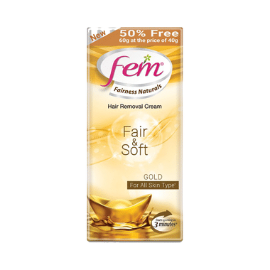 Fem Fair & Soft Hair Removal Cream Gold