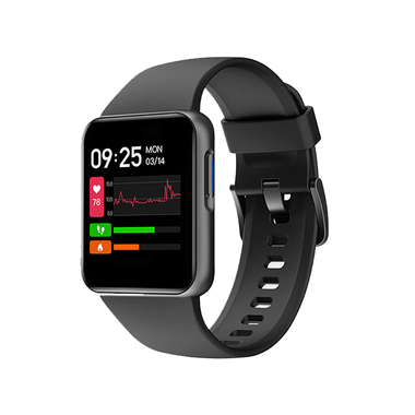 GOQii Smart Vital Lite With 3 Months Health & Personal Coaching Subscription HD Smart Watch Black