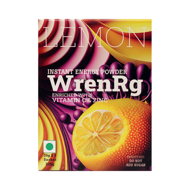 Wrenrg Instant Energy Powder Sachet (35gm Each) Lemon