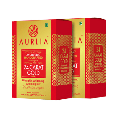 Aurlia 24 Carat Gold Ayurvedic Handcrafted Bathing Bar (50gm Each)