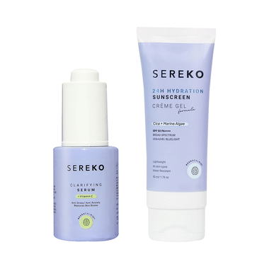 Sereko Combo Pack Of 24H Hydration Sunscreen (50ml ) & Clarifying Serum (30 Ml)