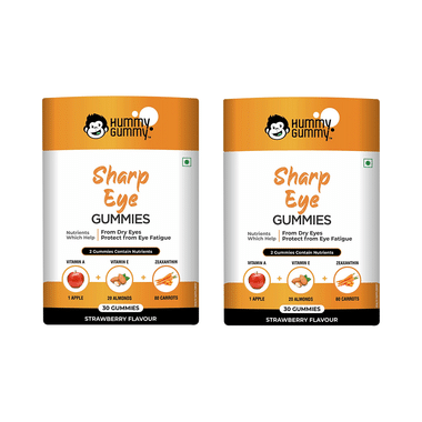Hummy Gummy Sharp Eye Gummies (30 Each) Strawberry