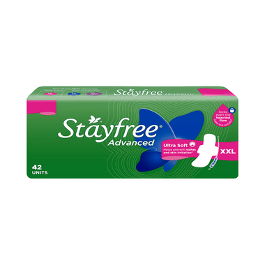 Stayfree Advanced Ultra-Comfort Sanitary Pads With Wings | Size XXL