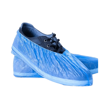 C Cure Disposable Plastic Shoe Cover Blue