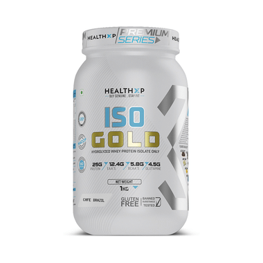 HealthXP Iso Gold Whey Protein Isolate Cafe Brazil