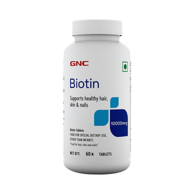 GNC Biotin 10000mcg for Healthy Hair, Skin & Nails | Tablet