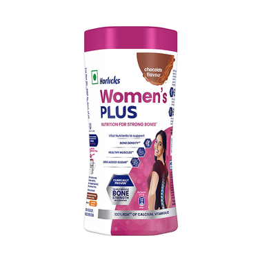 Horlicks Women's Plus With Calcium, Vitamin D & K2 For Strong Bones Chocolate