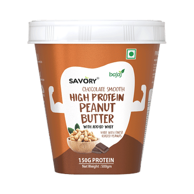 Savory High Protein Peanut Butter with Added Whey Chocolate Smooth