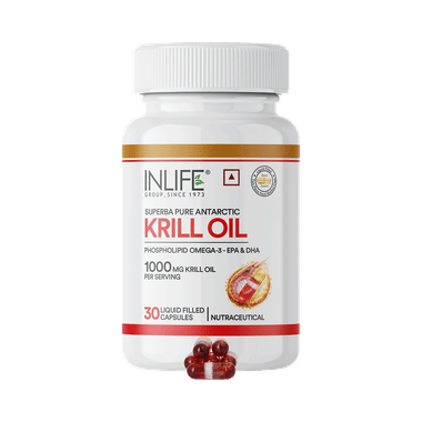 Inlife Krill Oil 500 mg | With Omega 3 | For Heart Health | Capsule