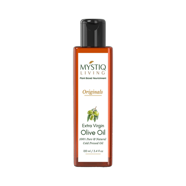 Mystiq Living Extra Virgin Olive Cold Pressed Oil For Hair, Face And Body Massage