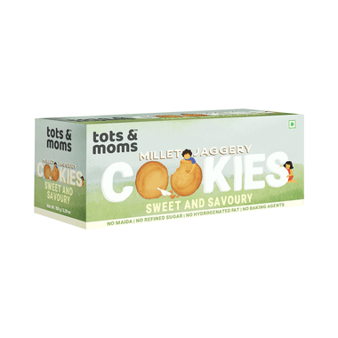 Tots And Moms Millet Jaggery Cookies (150gm Each) Sweet & Savory