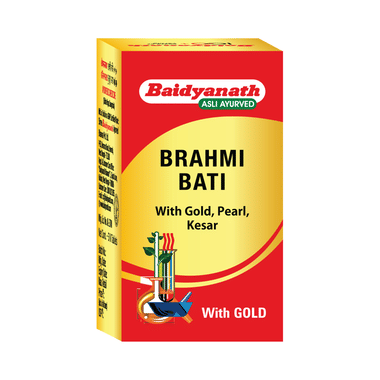 Baidyanath Brahmi Bati With Gold | Supports Memory, Focus & Mental Alertness