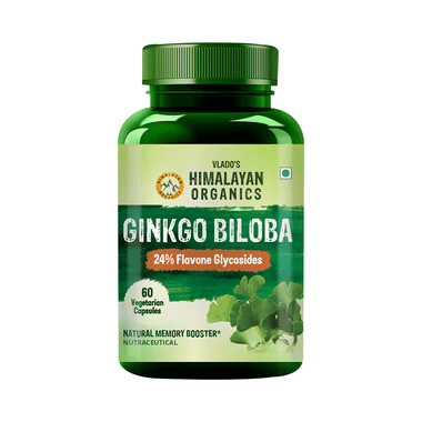 Vlado's Himalayan Organics Ginkgo Biloba for Healthy Brain Functions | 500Mg Vegetarian Capsule
