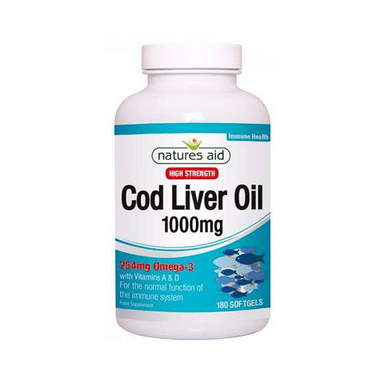 Natures Aid Cod Liver Oil 1000mg Softgels