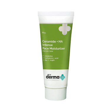 The Derma Co Ceramide+HA (Hyaluronic Acid) Intense Face Moisturizer | For Dry Skin