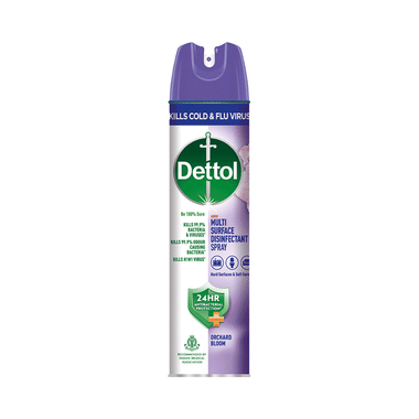 Dettol Dettol Multi-Surface Disinfectant Sanitizer Spray Bottle | 24 Hours Antibacterial Protection| Germ Kill On Hard And Soft Surfaces Orchard Bloom