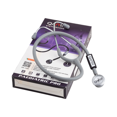 Qanta QA-1090 Paediatric Pro AL Pediatric Stethoscope With Aluminium Anodized Chest Piece Grey