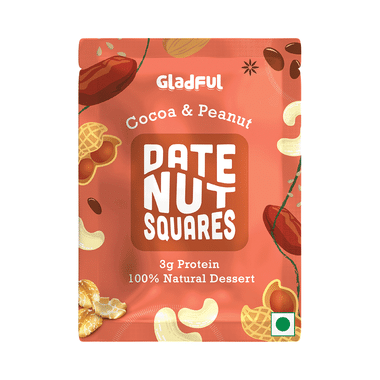 Gladful Cocoa & Peanut Date Nut Squares (20gm Each)