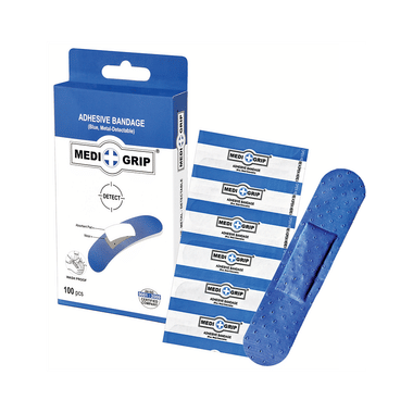 Medigrip Metal-Detectable Adhesive Bandage Blue