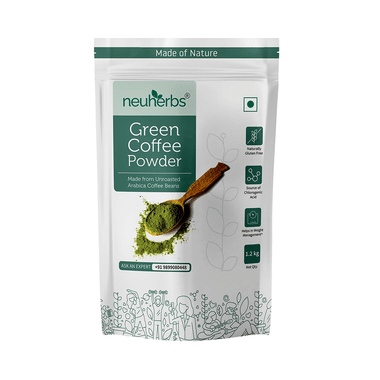 Neuherbs Unroasted Arabica Green Coffee For Weight Management | Gluten Free Powder