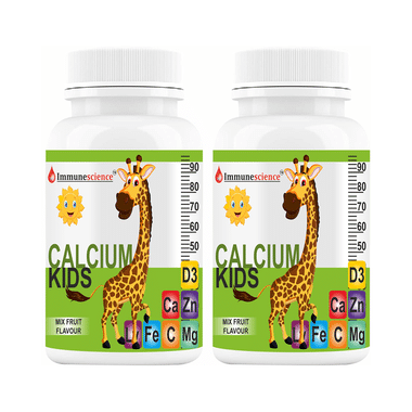 Immunescience Calcium Kids Chewable Tablet (60 Each) Mix Fruit