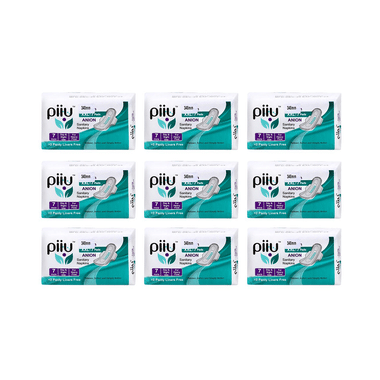 Piiu Anion Sanitary Pads (7 Each) With 2 Panty Liner Free XXL