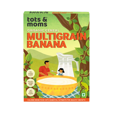 Tots And Moms Organic Cereal 8 Month+ Multigrain Banana