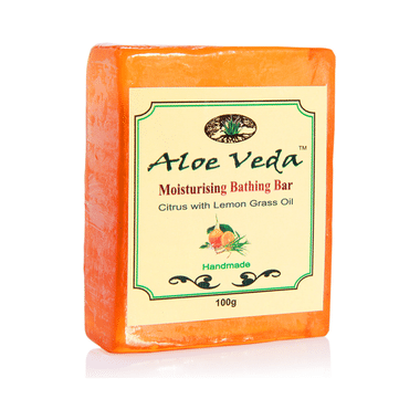 Aloe Veda Moisturising Bathing Bar Citrus With Lemon Grass Oil