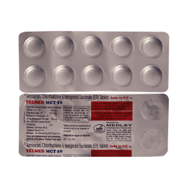 Telmed Mct 12.5mg/50mg/40mg Tablet