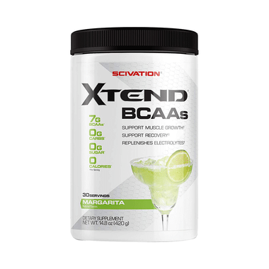 Scivation Xtend BCAA Powder With Electrolytes| For Muscle Growth & Recovery | Flavour Margarita