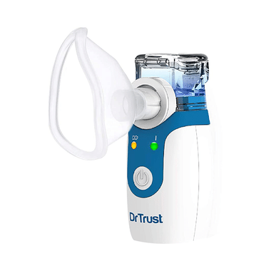 Dr Trust USA 404 Portable Ultrasonic Mesh Nebulizer Machine Cool Mist Inhaler White