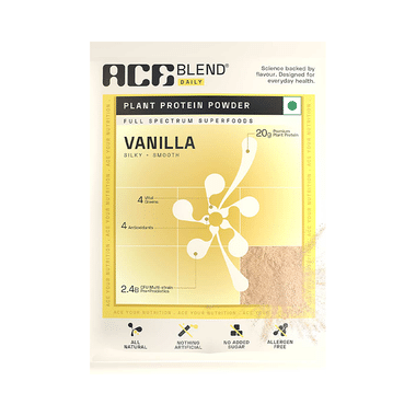 Ace Blend Daily 20g Vegan Plant Protein Powder & Superfoods Vanilla