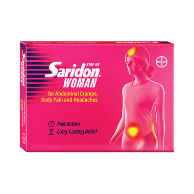 Saridon Woman, Fast Action Against Abdominal, Body Pain And Headaches Tablet