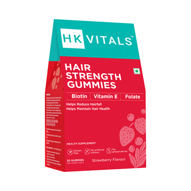 HK Vitals Hair Strength Gummies | Flavour Strawberry