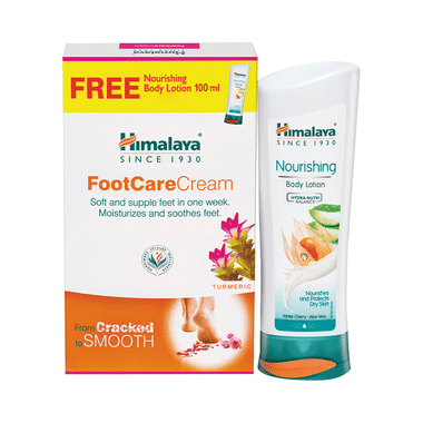 Himalaya Foot Care Cream With Himalaya Nourishing Body Lotion 100ml Free