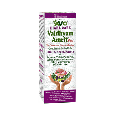 AVG Diaba Care Diaba Care Vaidhyam Amrit Plus With Jamun, Neem & Karela