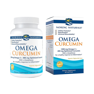 Nordic Naturals Omega 3 1200mg + 400mg Optimized Curcumin Soft Gels