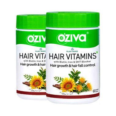 Oziva Combo Pack Of Hair Vitamins Capsule (60 Each)