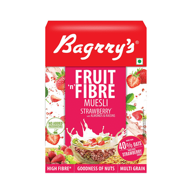 Bagrry's Fruit 'n' Fibre Muesli Strawberry With Almonds & Raisins