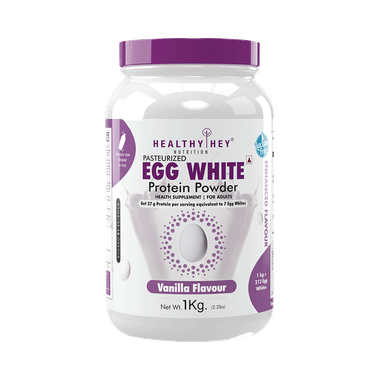 HealthyHey Nutrition Pasteurized Egg White Protein Powder Vanilla