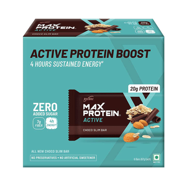 RiteBite Max Protein Active For Energy Boost | Flavour Choco Slim Bar